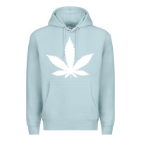 Blue Mist weed leaf in a pocket marijuana cannabis Premium Hoodie - linhVisuals