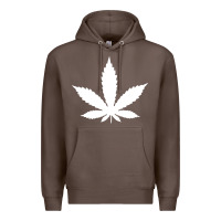 Coffee weed leaf in a pocket marijuana cannabis Premium Hoodie - linhVisuals