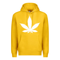 Lemon weed leaf in a pocket marijuana cannabis Premium Hoodie - linhVisuals