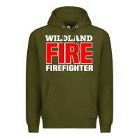 Army Green wildland fire rescue department firefighters firemen uniform Premium Hoodie - linhVisuals