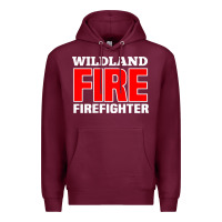 Burgundy wildland fire rescue department firefighters firemen uniform Premium Hoodie - linhVisuals