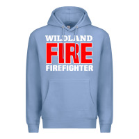 Colony Blue wildland fire rescue department firefighters firemen uniform Premium Hoodie - linhVisuals