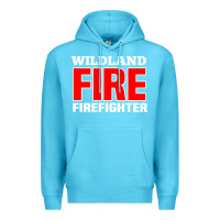 Ocean Blue wildland fire rescue department firefighters firemen uniform Premium Hoodie - linhVisuals