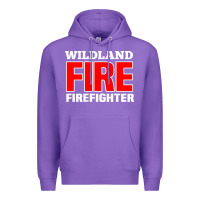 Purple wildland fire rescue department firefighters firemen uniform Premium Hoodie - linhVisuals