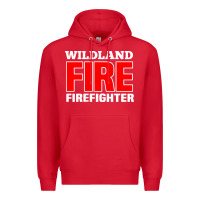 Red wildland fire rescue department firefighters firemen uniform Premium Hoodie - linhVisuals