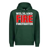 Sports Green wildland fire rescue department firefighters firemen uniform Premium Hoodie - linhVisuals