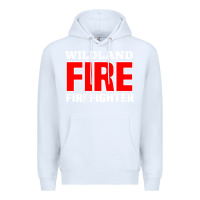 White wildland fire rescue department firefighters firemen uniform Premium Hoodie - linhVisuals