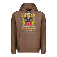 Chestnut proud vietnam veteran son gifts raised by my hero veteran day Premium Hoodie - linhVisuals