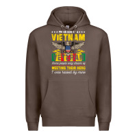 Coffee proud vietnam veteran son gifts raised by my hero veteran day Premium Hoodie - linhVisuals