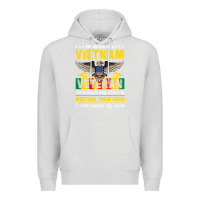 Dove Grey proud vietnam veteran son gifts raised by my hero veteran day Premium Hoodie - linhVisuals