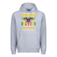 Heather Grey proud vietnam veteran son gifts raised by my hero veteran day Premium Hoodie - linhVisuals