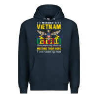 Navy proud vietnam veteran son gifts raised by my hero veteran day Premium Hoodie - linhVisuals