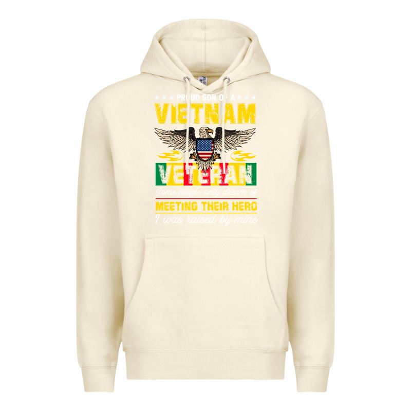 Proud Vietnam Veteran Son Gifts Raised By My Hero Veteran Day Premium Hoodie by linhVisuals | Teevron