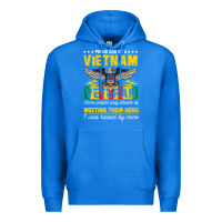 True Royal proud vietnam veteran son gifts raised by my hero veteran day Premium Hoodie - linhVisuals