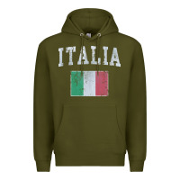 Army Green vintage italia italian flag italy italiano Premium Hoodie - linhVisuals