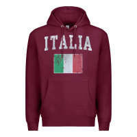 Burgundy vintage italia italian flag italy italiano Premium Hoodie - linhVisuals