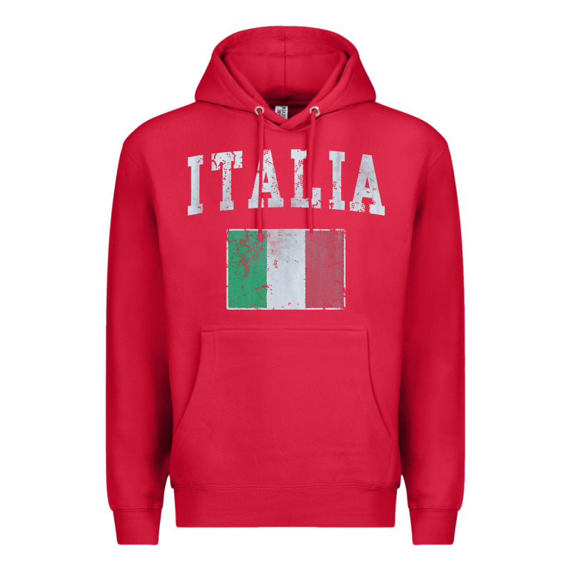 Vintage Italia Italian Flag Italy Italiano Premium Hoodie by linhVisuals | Teevron
