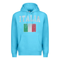 Ocean Blue vintage italia italian flag italy italiano Premium Hoodie - linhVisuals