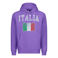 Purple vintage italia italian flag italy italiano Premium Hoodie - linhVisuals
