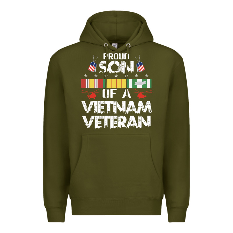 Proud Son Of A Vietnam Veteran Father's Day Premium Hoodie by linhVisuals | Teevron