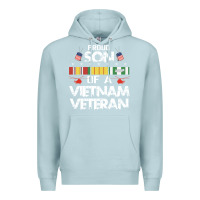 Blue Mist proud son of a vietnam veteran father's day Premium Hoodie - linhVisuals