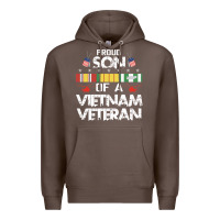 Coffee proud son of a vietnam veteran father's day Premium Hoodie - linhVisuals