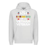 Dove Grey proud son of a vietnam veteran father's day Premium Hoodie - linhVisuals