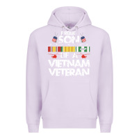 Lilac proud son of a vietnam veteran father's day Premium Hoodie - linhVisuals