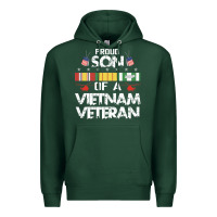 Sports Green proud son of a vietnam veteran father's day Premium Hoodie - linhVisuals
