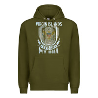 Army Green virgin islands virgin islander Premium Hoodie - linhVisuals
