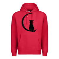 Cardinal womens double moon cat Premium Hoodie - linhVisuals