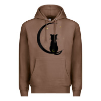 Chestnut womens double moon cat Premium Hoodie - linhVisuals