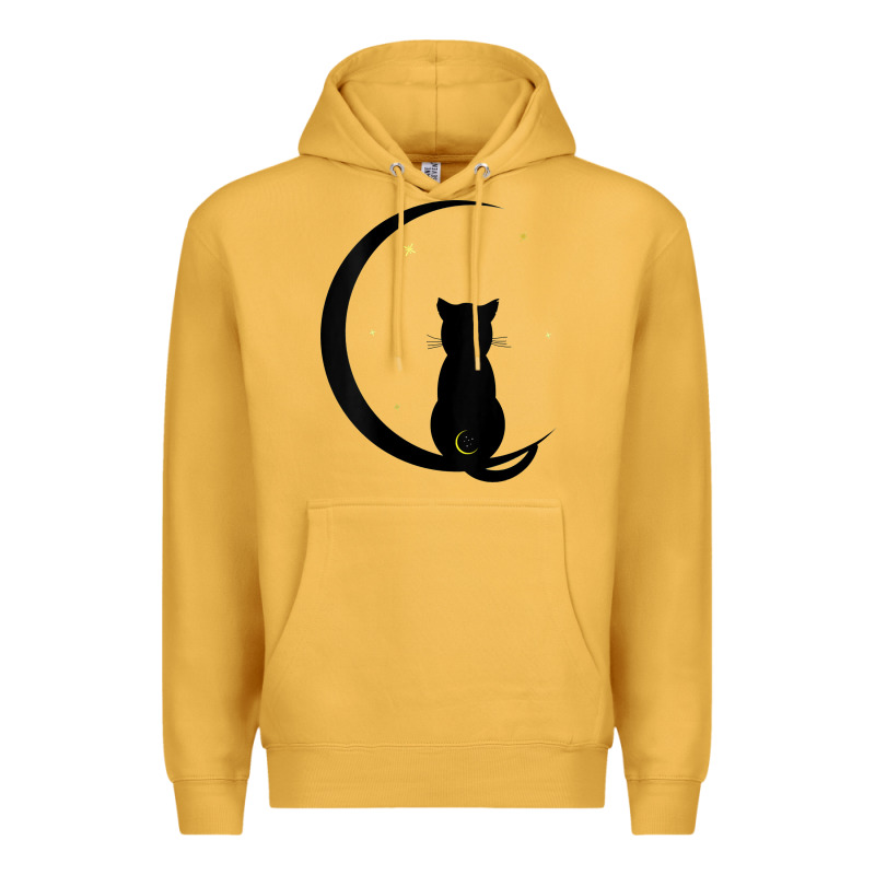 Womens Double Moon Cat Premium Hoodie by linhVisuals | Teevron