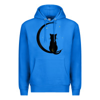 True Royal womens double moon cat Premium Hoodie - linhVisuals