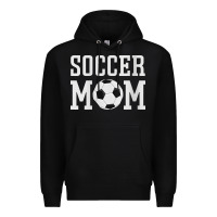 Black womens soccer mama soccer mom Premium Hoodie - linhVisuals
