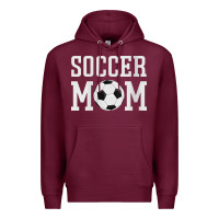 Burgundy womens soccer mama soccer mom Premium Hoodie - linhVisuals