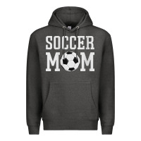 Charcoal Heather womens soccer mama soccer mom Premium Hoodie - linhVisuals