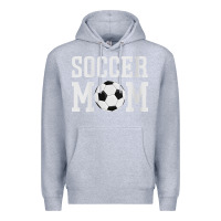 Heather Grey womens soccer mama soccer mom Premium Hoodie - linhVisuals