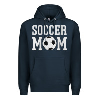 Navy womens soccer mama soccer mom Premium Hoodie - linhVisuals