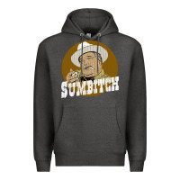 Charcoal Heather sumbitch distressed Premium Hoodie - linhVisuals