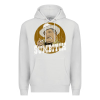 Dove Grey sumbitch distressed Premium Hoodie - linhVisuals