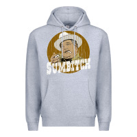Heather Grey sumbitch distressed Premium Hoodie - linhVisuals
