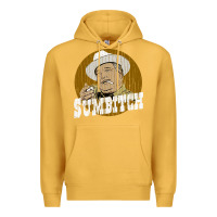 Mustard sumbitch distressed Premium Hoodie - linhVisuals