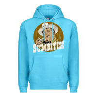 Ocean Blue sumbitch distressed Premium Hoodie - linhVisuals