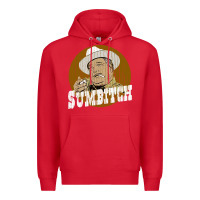 Red sumbitch distressed Premium Hoodie - linhVisuals