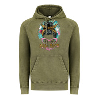 Vintage Olive nail tech life messy bun Vintage Hoodie - BarkalooDesign