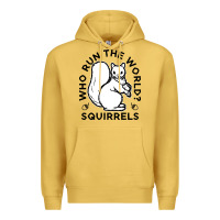 Antique Gold who run the world squirrels Premium Hoodie - linhVisuals