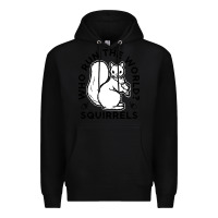Black who run the world squirrels Premium Hoodie - linhVisuals