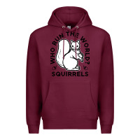 Burgundy who run the world squirrels Premium Hoodie - linhVisuals