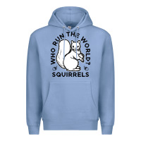 Colony Blue who run the world squirrels Premium Hoodie - linhVisuals